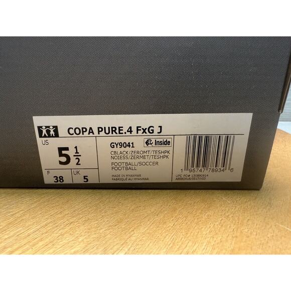 Adidas Copa PURE.1 FG Football Soccer Cleats Black Pink Youth Size 5.5 - Picture 8 of 8